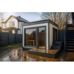 Drewniana sauna ogrodowa 3x3,4m