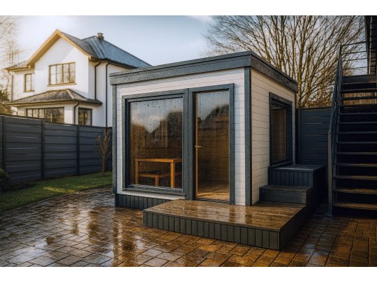 Drewniana sauna ogrodowa 3x3,4m