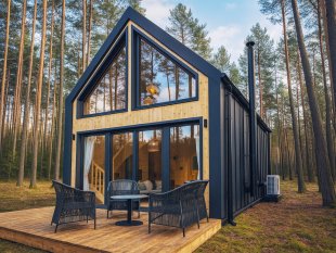 Dom drewniany Nowoczesna Stodoła B1 7,74 x 4,5m