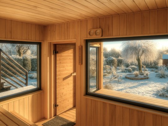 Drewniana sauna ogrodowa 3x3,4m