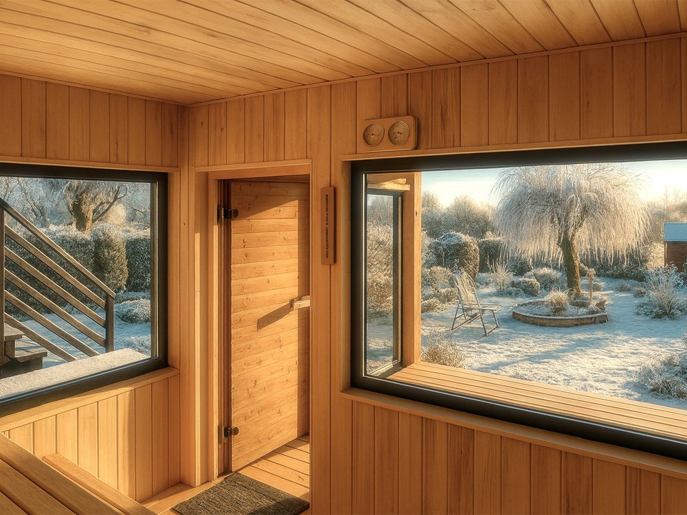 Drewniana sauna ogrodowa 3x3,4m