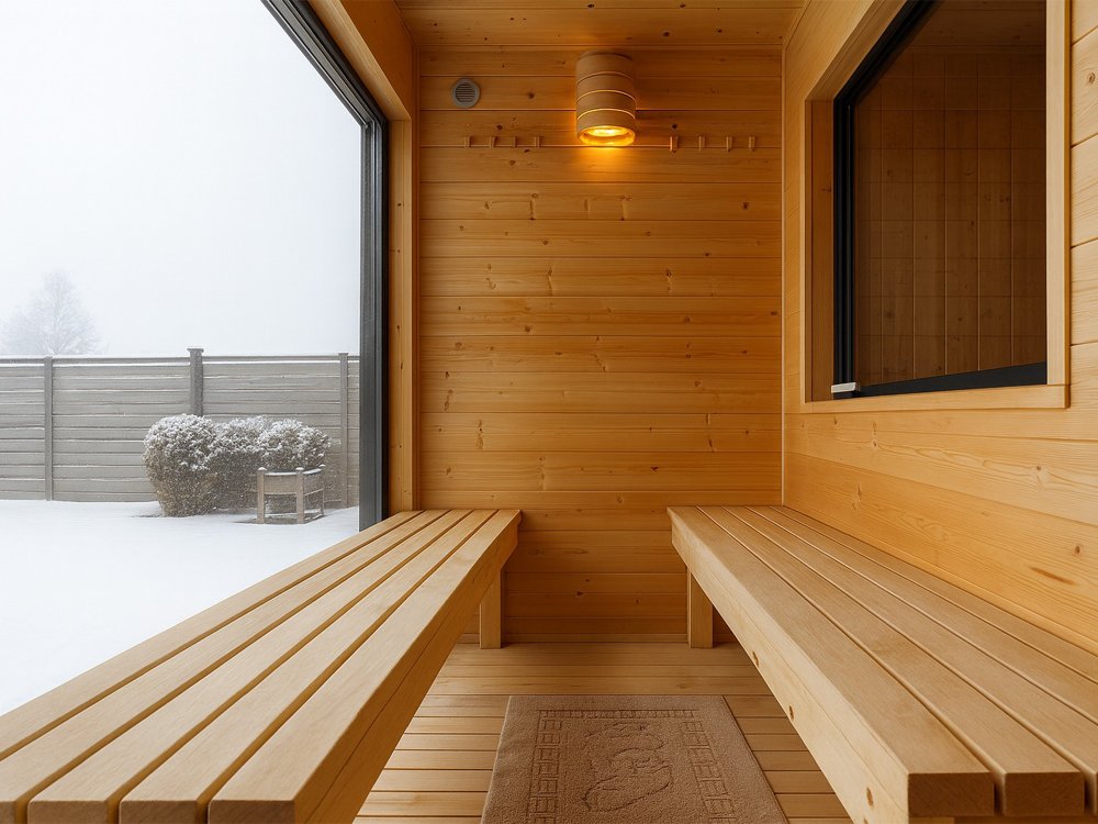 Drewniana sauna ogrodowa 3x3,4m