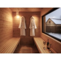Drewniana sauna ogrodowa 4,5x3,2m