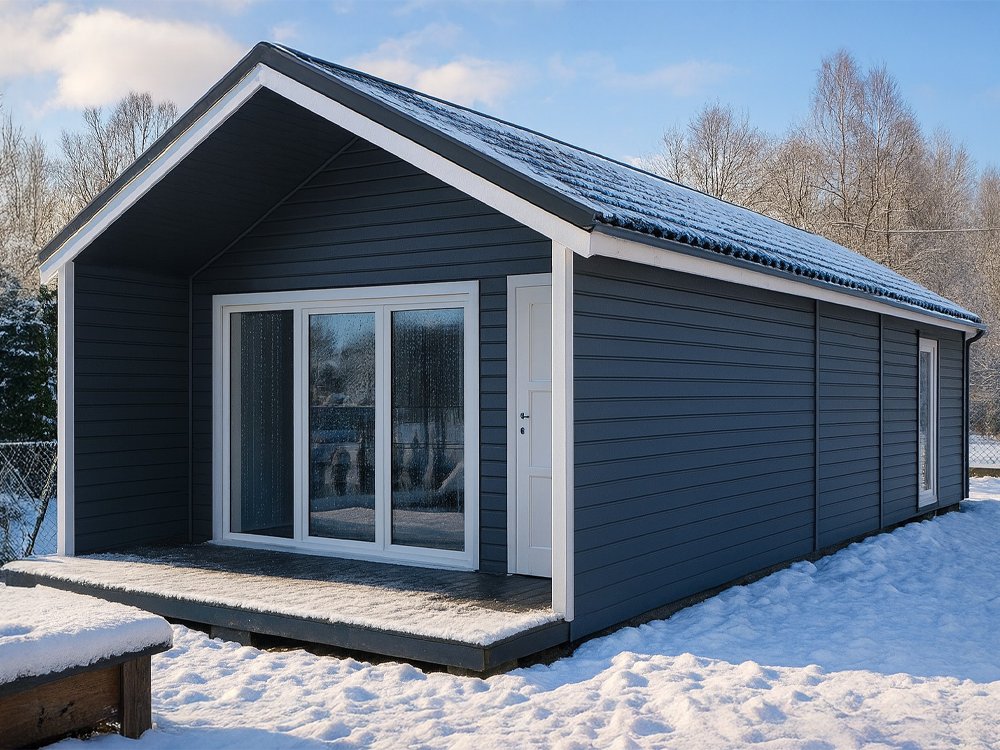 Nowoczesna Stodoła LONG 4,5x8,5m + 4,5x1m taras