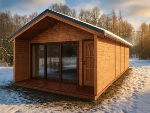 Nowoczesna Stodoła LONG 4,5x8,5m + 4,5x1m taras