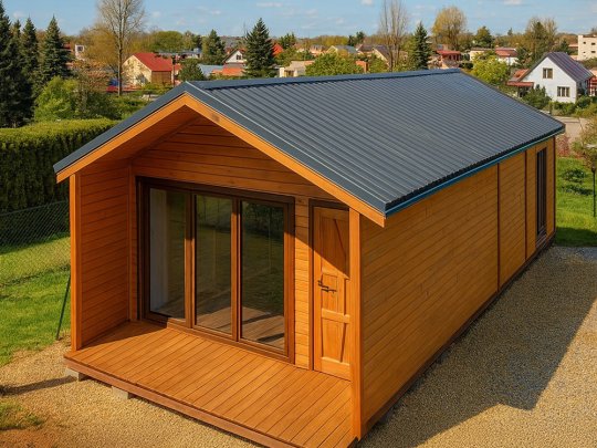 Nowoczesna Stodoła LONG 4,5x8,5m + 4,5x1m taras