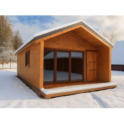 Nowoczesna Stodoła LONG 4,5x8,5m + 4,5x1m taras