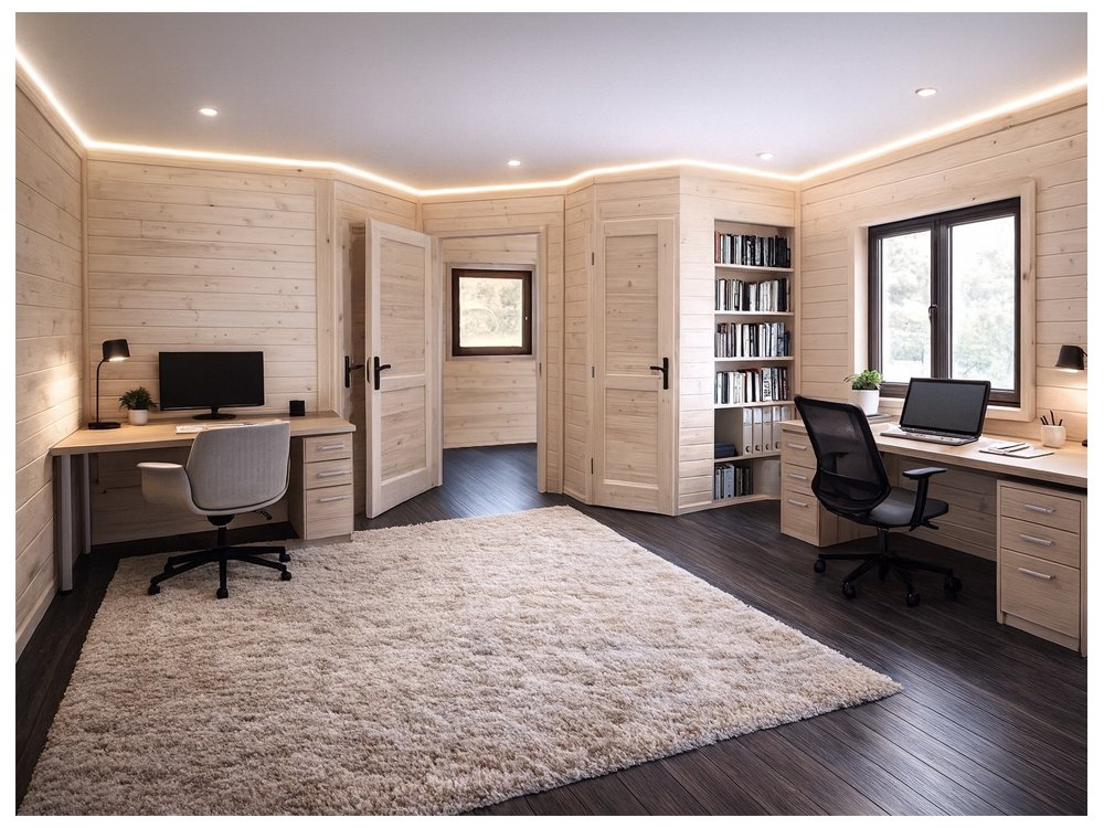 Nowoczesna Stodoła LONG 4,5x8,5m + 4,5x1m taras