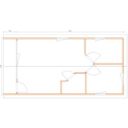 Nowoczesna Stodoła LONG 4,5x8,5m + 4,5x1m taras