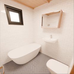 Dom drewniany Wierzba Modern W1 5x8m z Tarasem 40m2