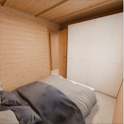 Dom drewniany Wierzba Modern W1 5x8m z Tarasem 40m2