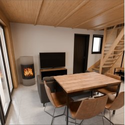 Dom drewniany Wierzba Modern W1 5x8m z Tarasem 40m2