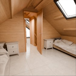 Dom drewniany Wierzba Modern W1 5x8m z Tarasem 40m2