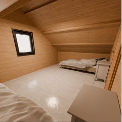 Dom drewniany Wierzba Modern W1 5x8m z Tarasem 40m2