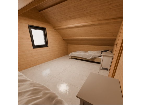 Dom drewniany Wierzba Modern W1 5x8m z Tarasem 40m2