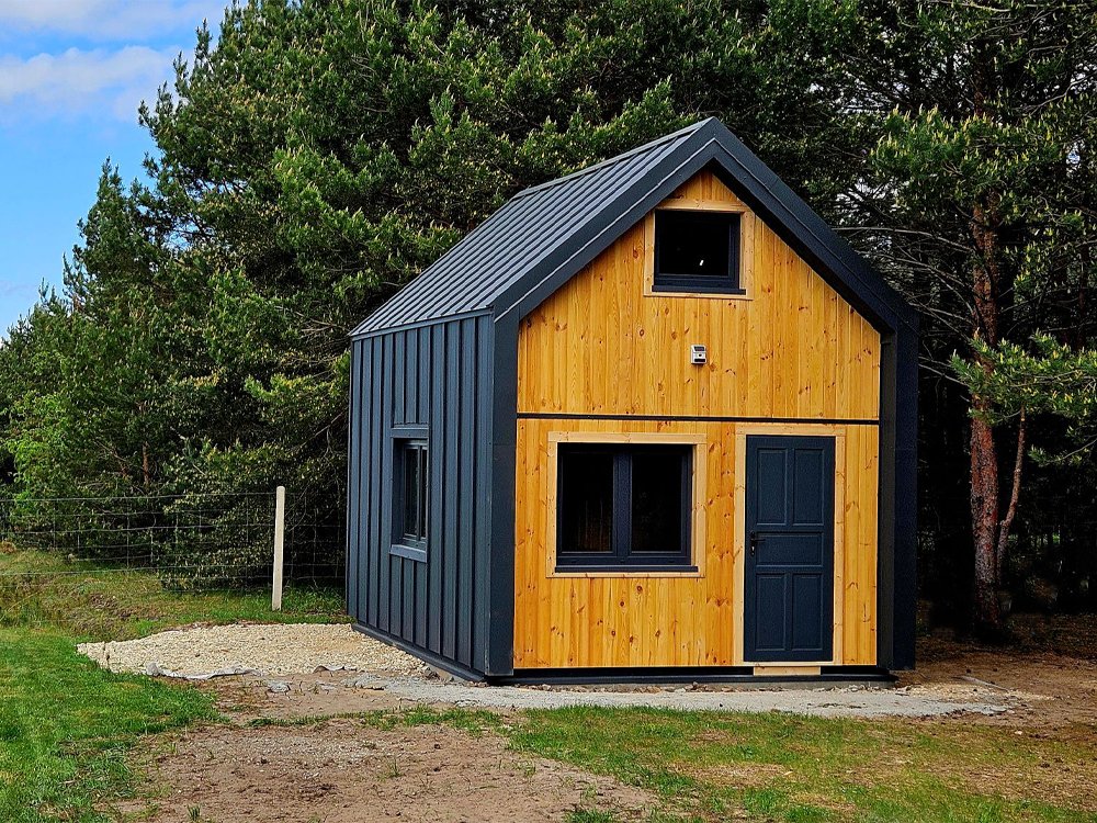 Wooden house Wierzba Modern C 5x6m + 3m 30m2