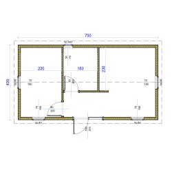 Summer house Dworek B 7.5 x 4 m 30m2