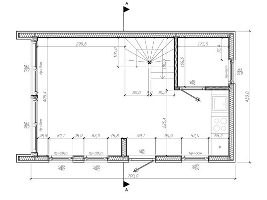 Moderne Scheune B3 7,5 x 4,5 m