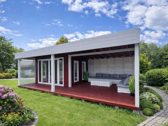 Werkzeughaus N13 4x3m + Terrasse 4x1,5m