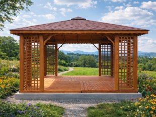 Rectangular gazebo P2 4 x 4 m 16 m2