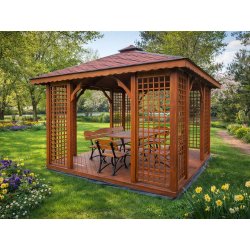 Rechteckiger Pavillon P2 3 x 3 m 9 m2