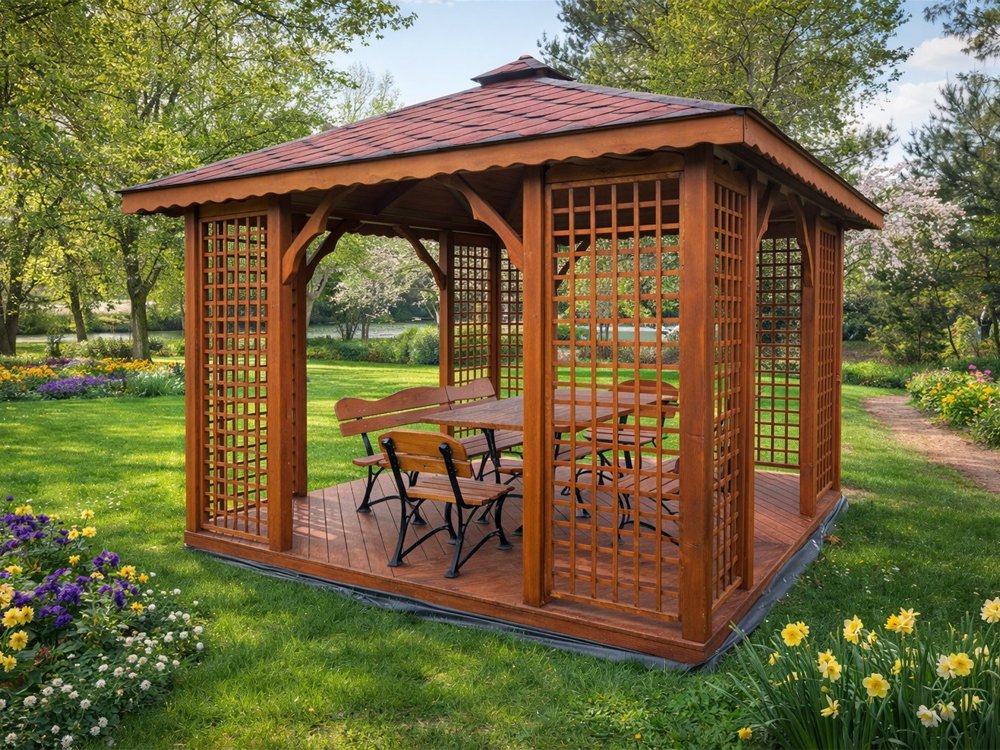 Rectangular gazebo P2 3 x 3 m 9 m2