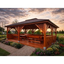 Rectangular gazebo P6 6x4m 24m2