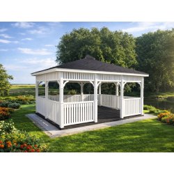 Rechteckiger Pavillon P9 4 x 4 m 16 m2