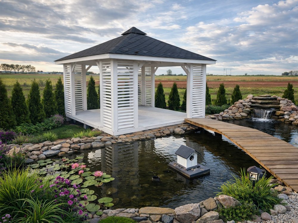 Rechteckiger Pavillon P10 3 x 3 m 9 m2