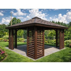 Rechteckiger Pavillon P10 4 x 4 m 16 m2