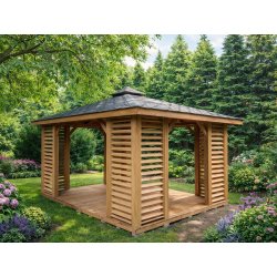 Rechteckiger Pavillon P10 4 x 4 m 16 m2
