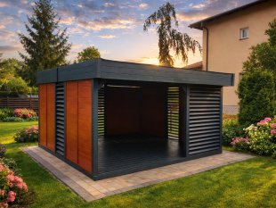 Rechteckiger Pavillon P13 4 x 4 m 16m2