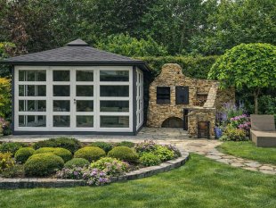 P14 rechteckiger Pavillon 4 x 4 m 16 m2