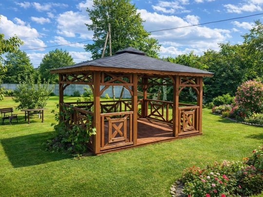 P4 rectangular gazebo 4 x 3 m 12 m2