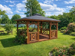 P4 rectangular gazebo 4 x 3 m 12 m2