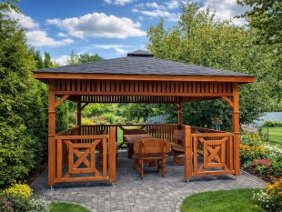 P4 rechteckiger Pavillon 3 x 3 m 9 m2