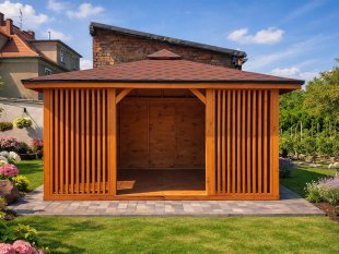 Rechteckiger Pavillon P15 4x4m 16m2