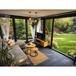 Rechteckiger Pavillon P18, verglast, 4x3 m, 12 m²