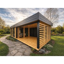 Rechteckiger Pavillon P18, verglast, 4x3 m, 12 m²