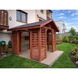Rectangular gazebo with a gable roof P17 3 x 3 m 9m2