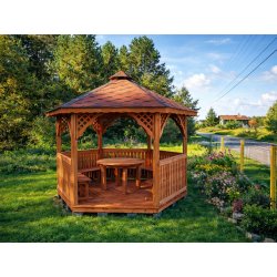Hexagonal gazebo S2 ∅ 3.2m 8m2