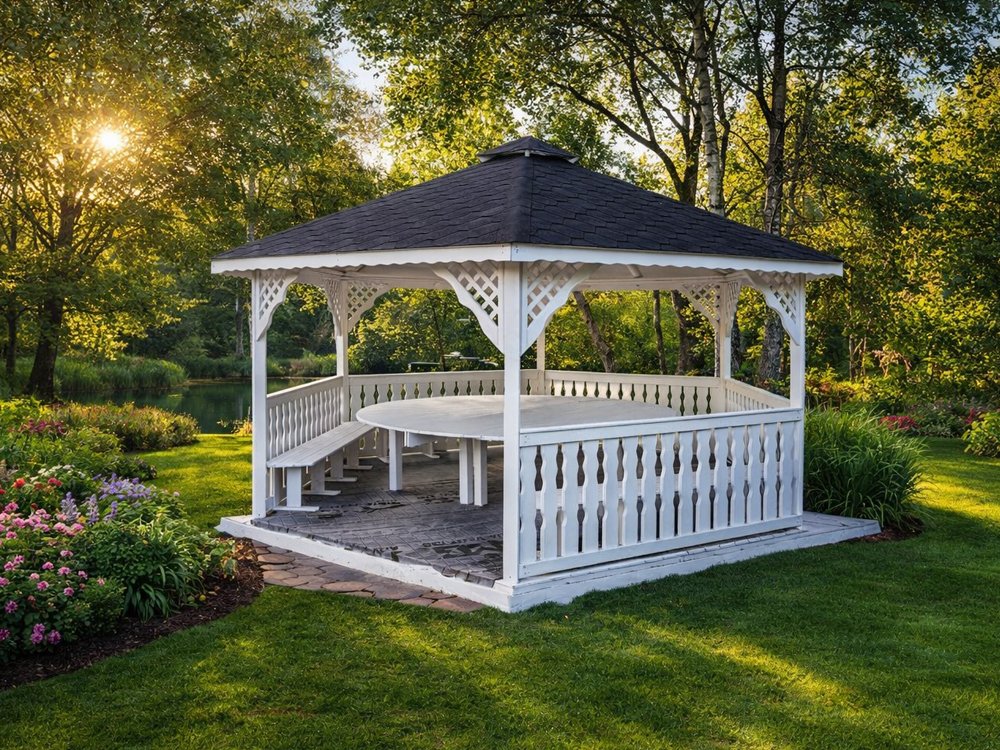 Hexagonal gazebo S2 ∅ 3.9m 12m2
