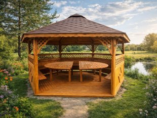 Hexagonal gazebo S3 ∅ 6.0m 28m2