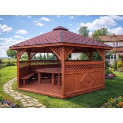 Hexagonal gazebo S3a ∅ 6.0m 28m2