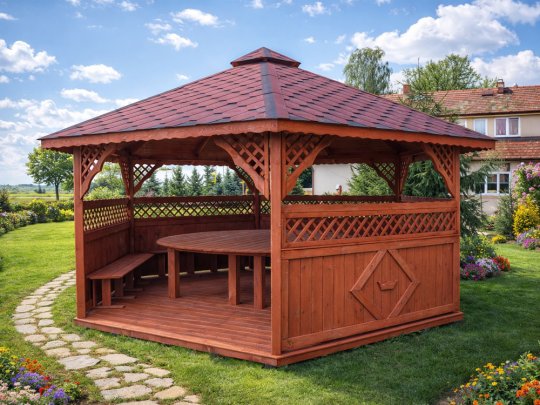 Sechseckiger Pavillon S3a ∅ 6,0m 28m2