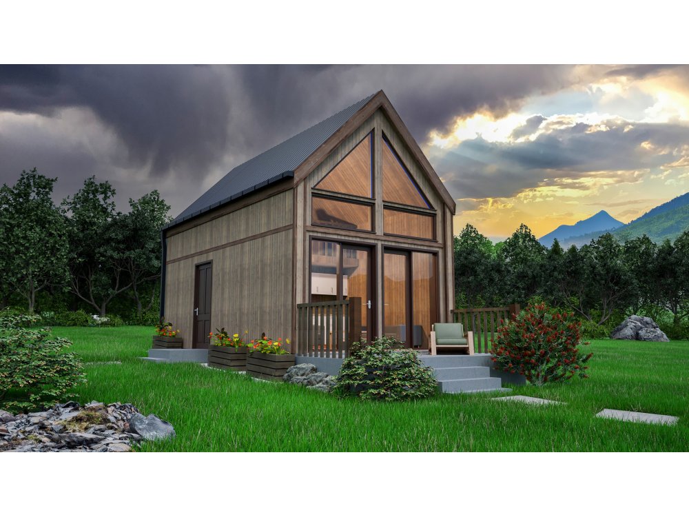 Wooden house Modern Barn B1 7.74 x 4.5m