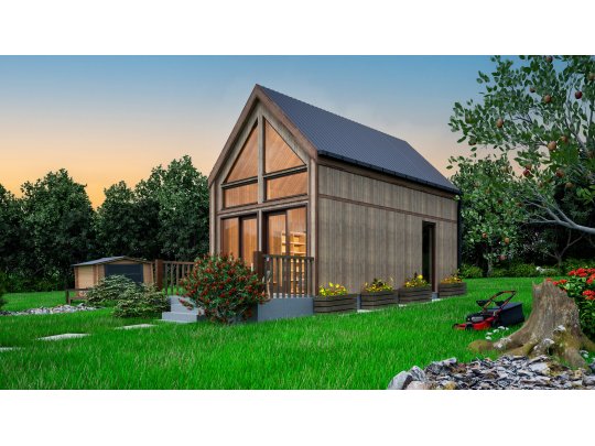 Wooden house Modern Barn B1 7.74 x 4.5m