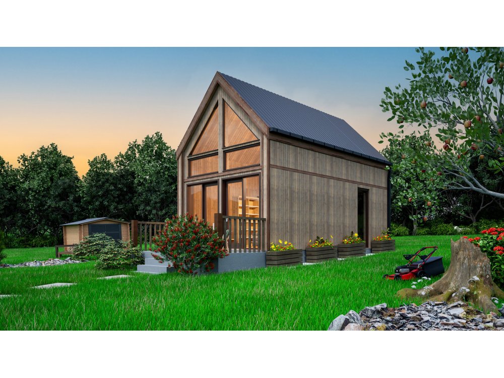 Wooden house Modern Barn B1 7.74 x 4.5m