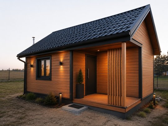 Dom drewniany Kasztanowiec 5x7m 35m2