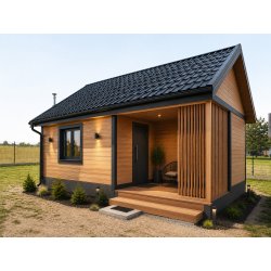 Dom drewniany Kasztanowiec 5x7m 35m2